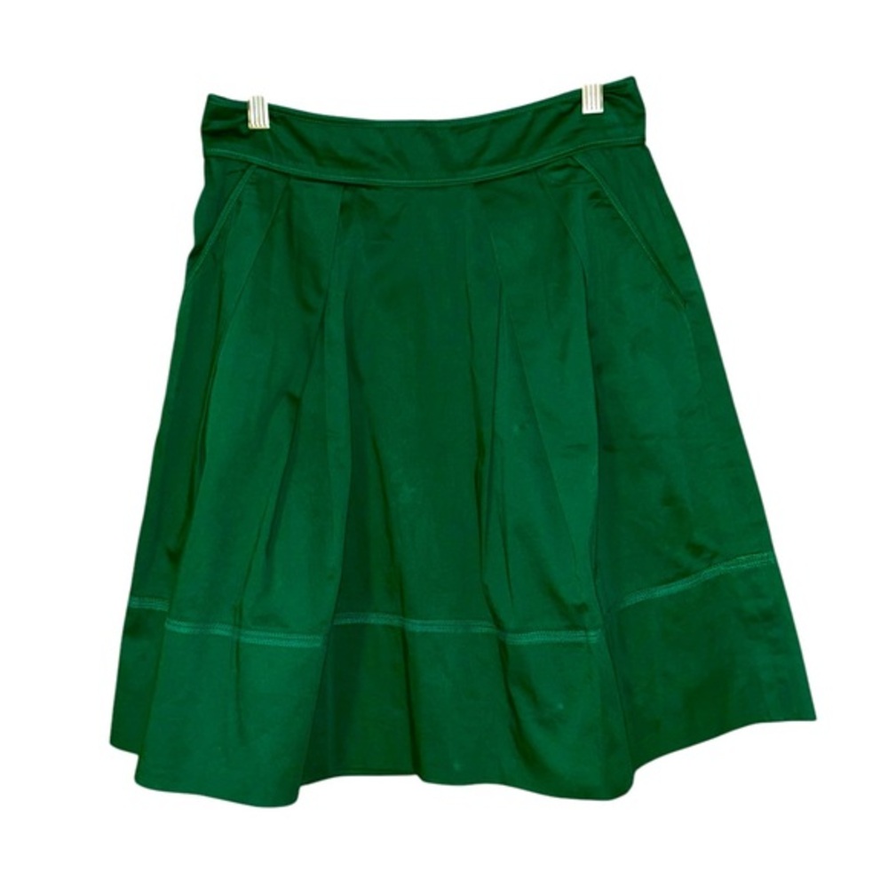 BB Dakota A‎ Line Green Skirt Pockets Cotton Stretch Size 8